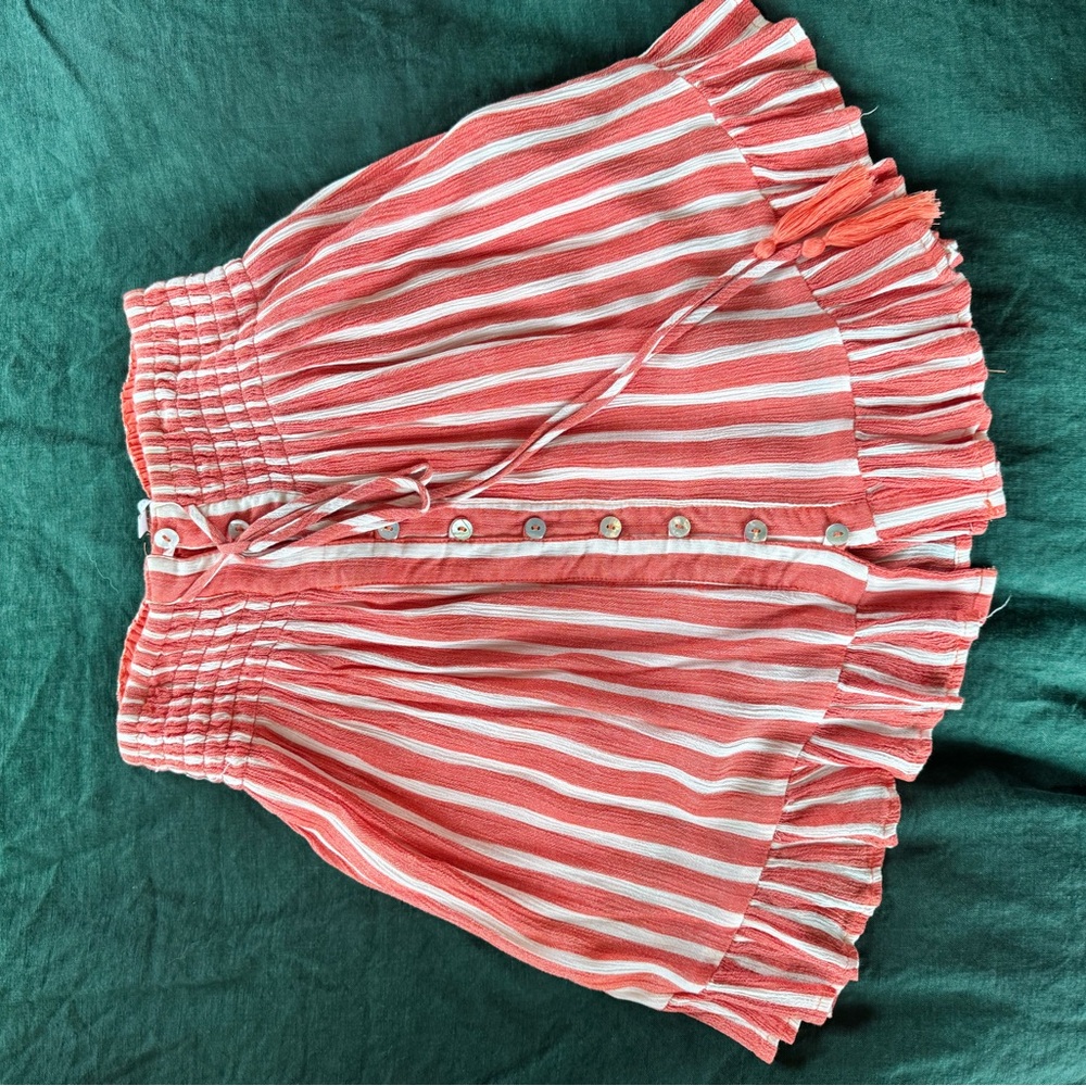 Striped Orange/Salmon Skirt